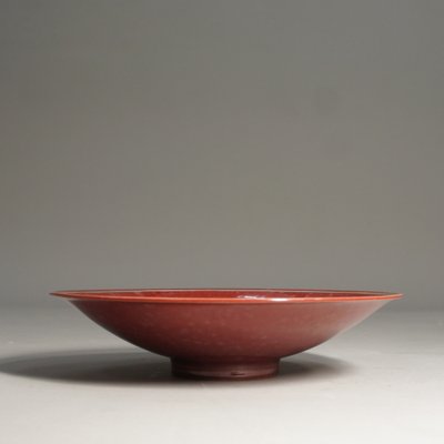 Argenta Dish in Red Colour by Wilhelm Kåge for Gustavsberg, 1930s