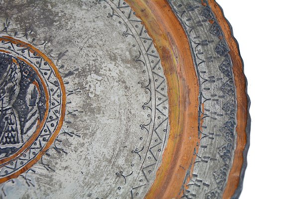 Large Copper Plate with Engraving, 1940s for sale at Pamono