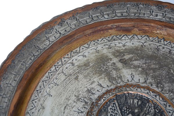 Large Copper Plate with Engraving, 1940s for sale at Pamono