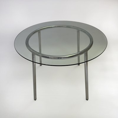 Glass Chrome Side Table 1970s for sale at Pamono