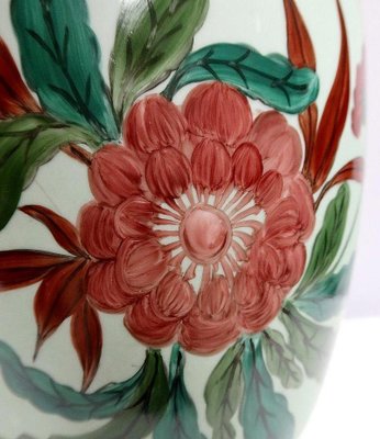Vaso Decorativo In Ceramica Bianco E Argento - Design Etnico - Altezza 30 Cm - Diametro 10 Cm - 4
