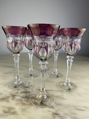 Vintage Gläser aus Bleikristall, 1980er, 6er Set bei Pamono kaufen