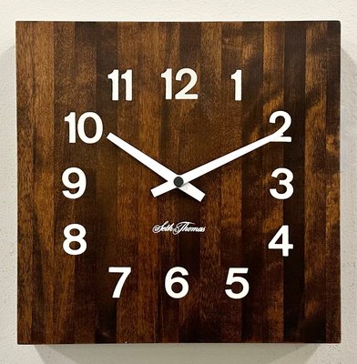 Vintage Brown Wooden Wall Clock from Seth Thomas, 1980s for sale