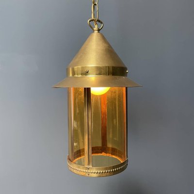 Antique brass lantern pendant best sale