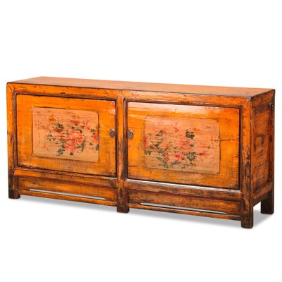 Painted 2 Door Sideboard From Shanxi - Ca 1920 Painted 2 Door Sideboard From Shanxi - Ca 1920