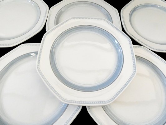 Vintage French Dinner Plates from Longchamp 1950s Set of 6 for sale at Pamono