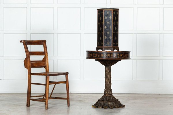 Napoleon III French Fleur De Lis Painted Umbrella Stand 1860s