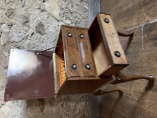 Caja de costura vintage de madera, años 50 en venta en Pamono
