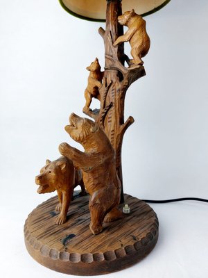 Black Forest Bear Lamp 1950s