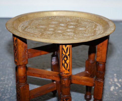 Moroccan tea table brass outlet