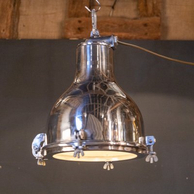 Vintage Danish Polished Aluminium Cargo Ship Light, 1960 for sale