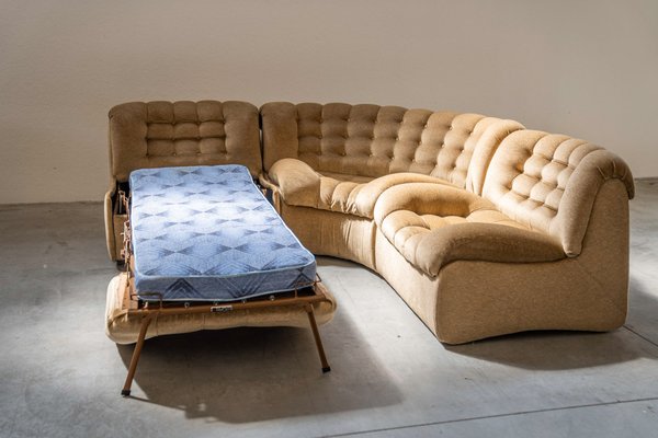 Semi Circle Modular Sofa by F. Ili Carloni 1970 Set of 3