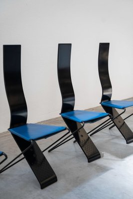 Vintage Chairs by Pietro Arosio, 1980s, Set of 4 for sale at