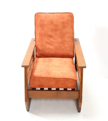 Art Deco Amsterdamse School Oak Lounge Chair or Folding Chair - Main Image