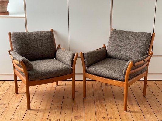 Set of Danish Teak Lounge Chairs by Illum Wikkelsø, 1960s