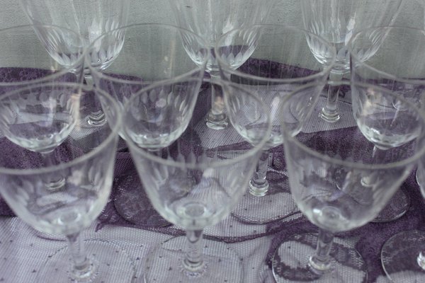 Vintage Art Deco Wine Glasses