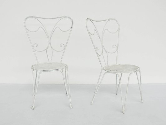 White iron chairs deals