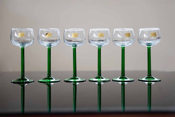 wine glasses rose gold Estelle Colored Glass Stem Wine Glasses, Set of 6 Blush Pink main image 0