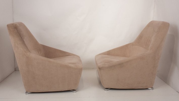 Pink on sale suede armchair