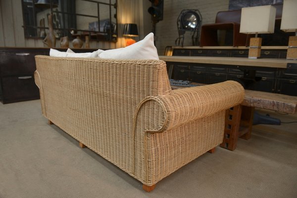 Antique sale wicker couch