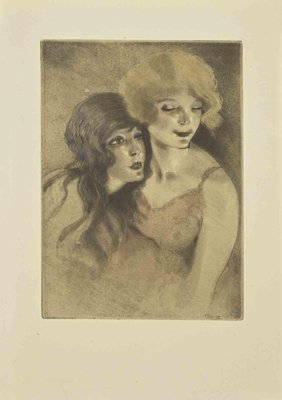 限定セール -SALE for 1930s Etching, Friends, Chimot, Édouard sale Pamono at 絵画
