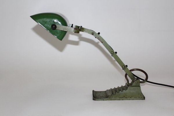 green glass desk lamp