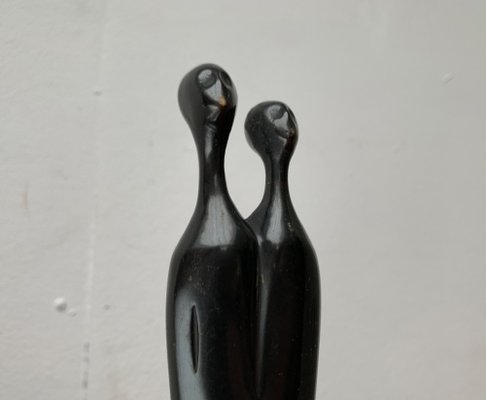 名作 LOUISE HEDERSTRÖM \"Two Become One“ Vintage 17” LOUISE HEDERSTROM 'Two Become One' COUPLE BRONZE