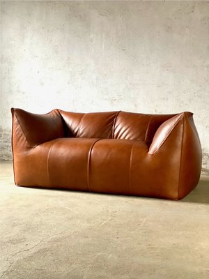 Le Bambole Sofa in Cognac Leather by Mario Bellini for B&B Le Bambole Sofa in Cognac Leather by Mario Bellini for B&B