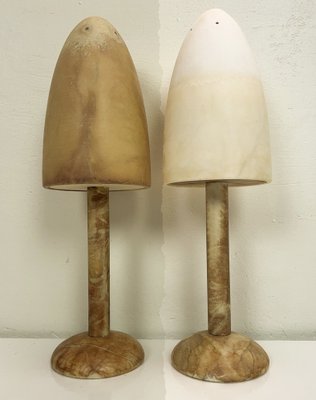 Lampada da tavolo vintage a fungo, anni '70 in vendita su Pamono