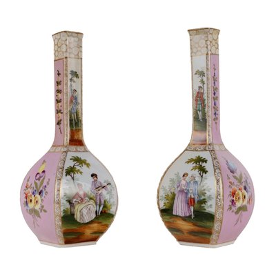 Dresden Porcelain Vases, Set of 2 for sale at Pamono