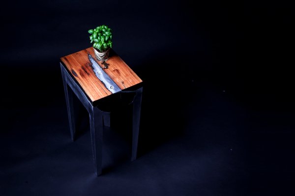 Wood Casting End Table By Hilla Shamia For Sale At Pamono