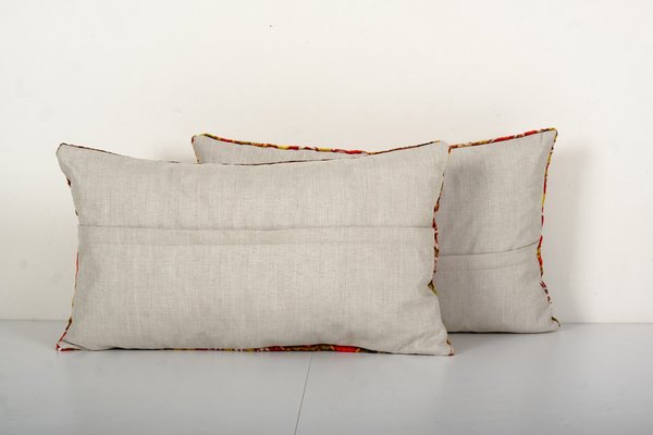 Federe per cuscini lombari in velluto, Turchia, anni '60, set di 2 in  vendita su Pamono