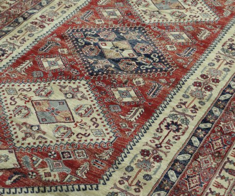 Traditional Tree of Life Silk and Wool Turkish Rug, 1960s