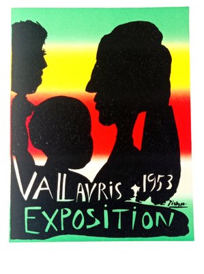 Vintage Pablo Picasso 1959 Vallauris Exhibition Offset Lithograph Poster Vintage Pablo Picasso 1959 Vallauris Exhibition Offset Lithograph Poster