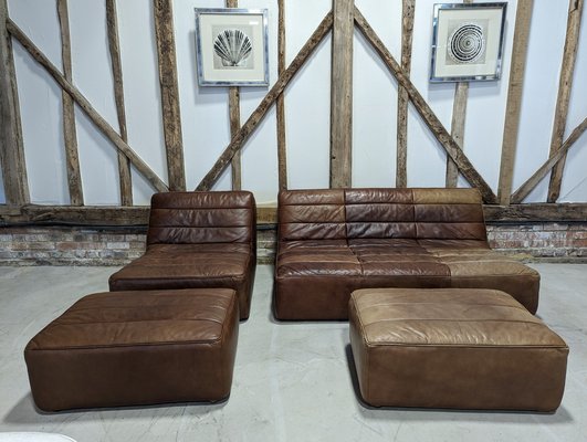 Restoration hardware leather ottoman coffee table deals