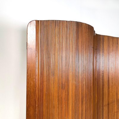Mid-Century Art Deco French Self-Supporting Wooden Screen