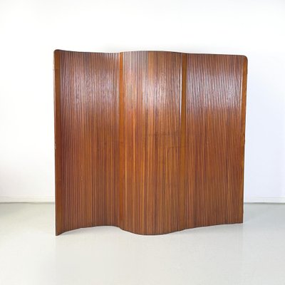 Mid-Century Art Deco French Self-Supporting Wooden Screen