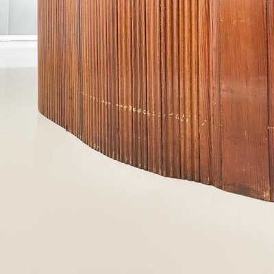 Mid-Century Art Deco French Self-Supporting Wooden Screen