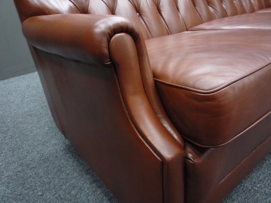 Restoration hardware 2024 leather chesterfield sofa