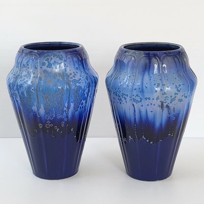 French Art Deco Vases in Ceramic, 1920s, Set of 2 for sale at Pamono