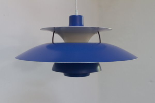 Vintage Danish Blue Ceiling Pendant PH5 by Poul Henningsen for