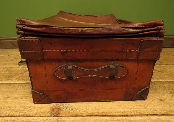 ANCIEN BAGAGE , valisette De Voyage Ancienne Vers 1900 ,flacon ,miroir
