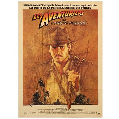 French Raiders of the Lost Ark Film Poster by Richard Amsel, 1981