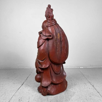 Wooden Hotei Buddha Temple Statue, Japan, 1930s for sale at