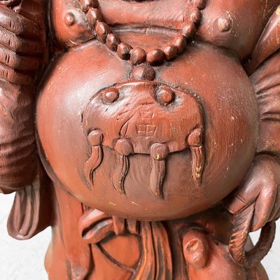 Wooden Hotei Buddha Temple Statue, Japan, 1930s for sale at Wooden Hotei Buddha Temple Statue, Japan, 1930s for sale at