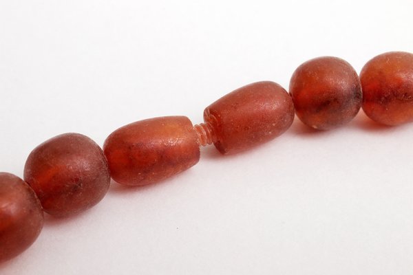 Collier Vintage En Pierre Ambrée/marron - Style Rétro - Bijou Occasion
