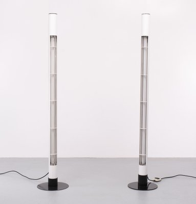 Standing Fluorescent Tube Floor Lamps Italy 1982 Set of 2