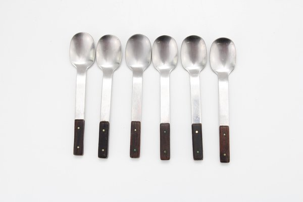 Kaffeelöffel aus dem Frühstücksbesteck von Helmut Alder für Amboss, 1960er, 6er Set bei Pamono kaufen