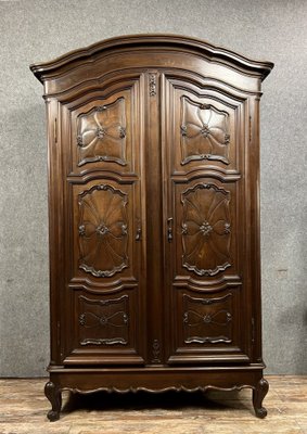 Louis XV Baroque Wardrobe in Walnut 1880