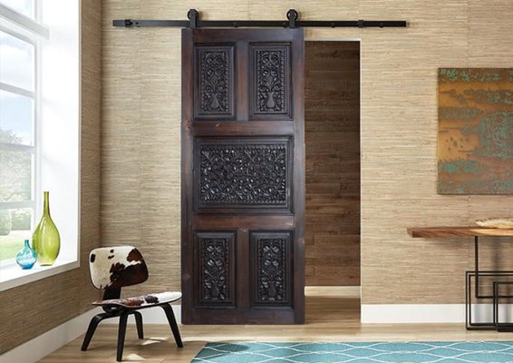 Handmade and Handcarved Sliding Door Panel, Nuristan, Afghanistan